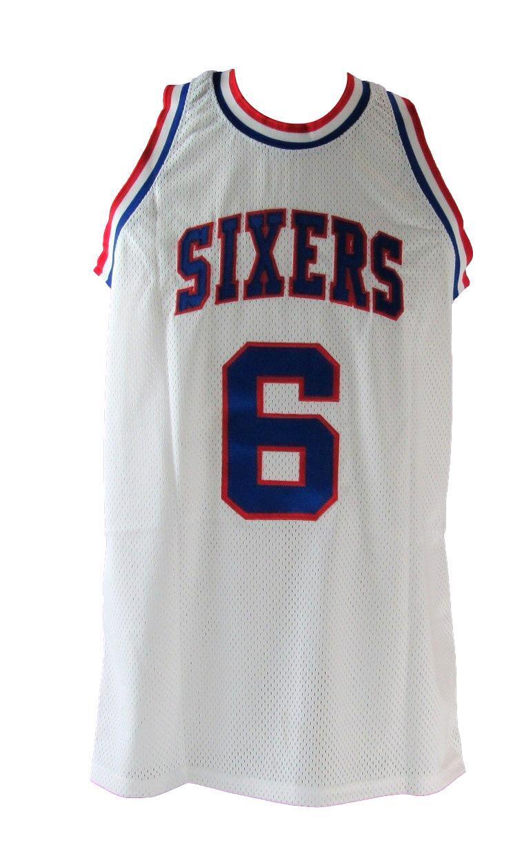 Julius "Dr. J" Erving HOF Autographed White Custom Basketball Jersey 76ers PSA