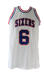 Julius "Dr. J" Erving HOF Autographed White Custom Basketball Jersey 76ers PSA