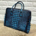 Handmade Luxury Crocodile Handbag Briefcase Unisex