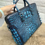 Handmade Luxury Crocodile Handbag Briefcase Unisex