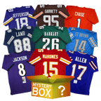 Active Stars Autographed/Signed Football Jersey Mystery Box with PSA JSA or Beckett COA