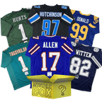 Autographed/Signed Football GOLD Series 1 Jersey Mystery Box with PSA JSA or Beckett COA