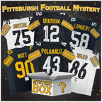 Autographed/Signed Pittsburgh Football Jersey Mystery Box with PSA JSA or Beckett COA