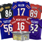 Autographed/Signed Football SILVER Series 1 Jersey Mystery Box with PSA JSA or Beckett COA