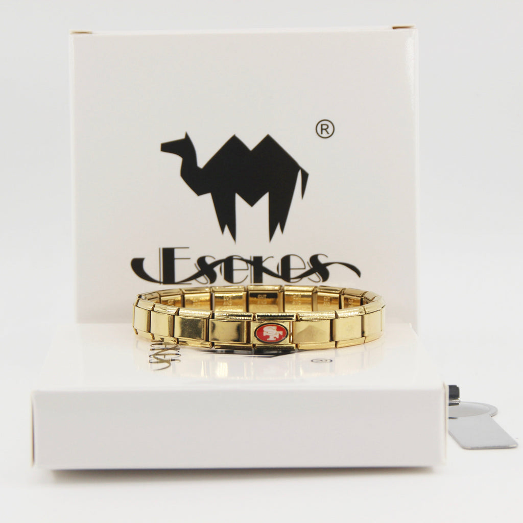 Football Team Logo Italian Charm Bracelet – Custom Gifts for Fans