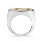 14K Yellow Gold Plated Sterling Silver Diamond Accent Infinity Ring
