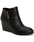 Womens Wynonaa Faux Leather Heel Booties