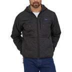 Men's // Diamond Quilted Bomber Hooded Jacket // Black