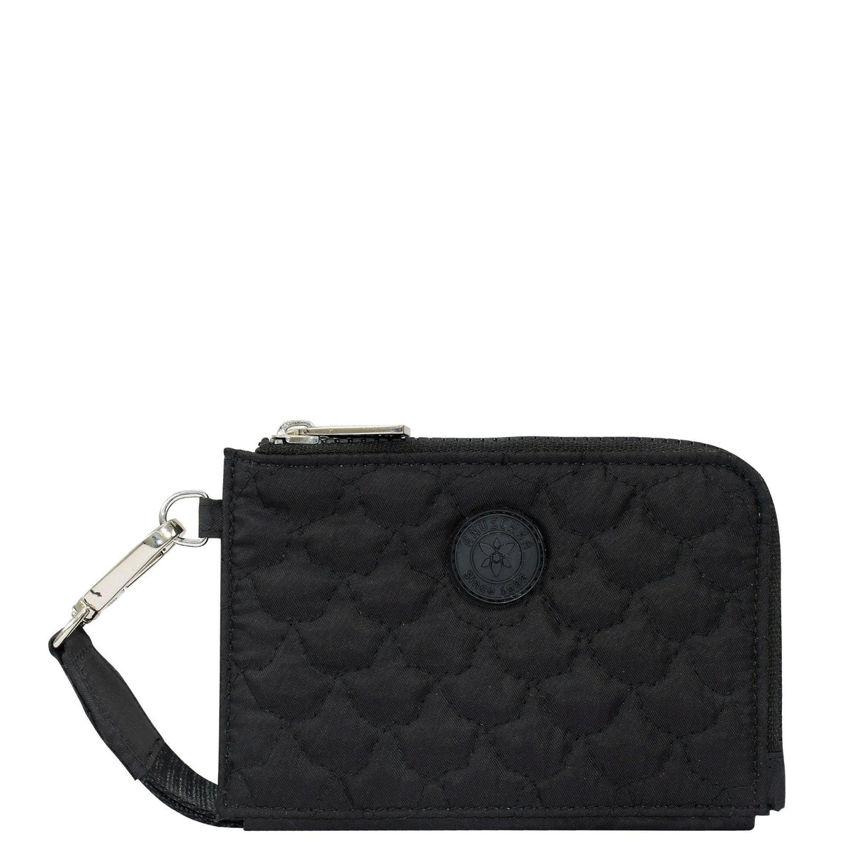 Wanderlust Quilted Fabric Double Zip Wristlet - 18003