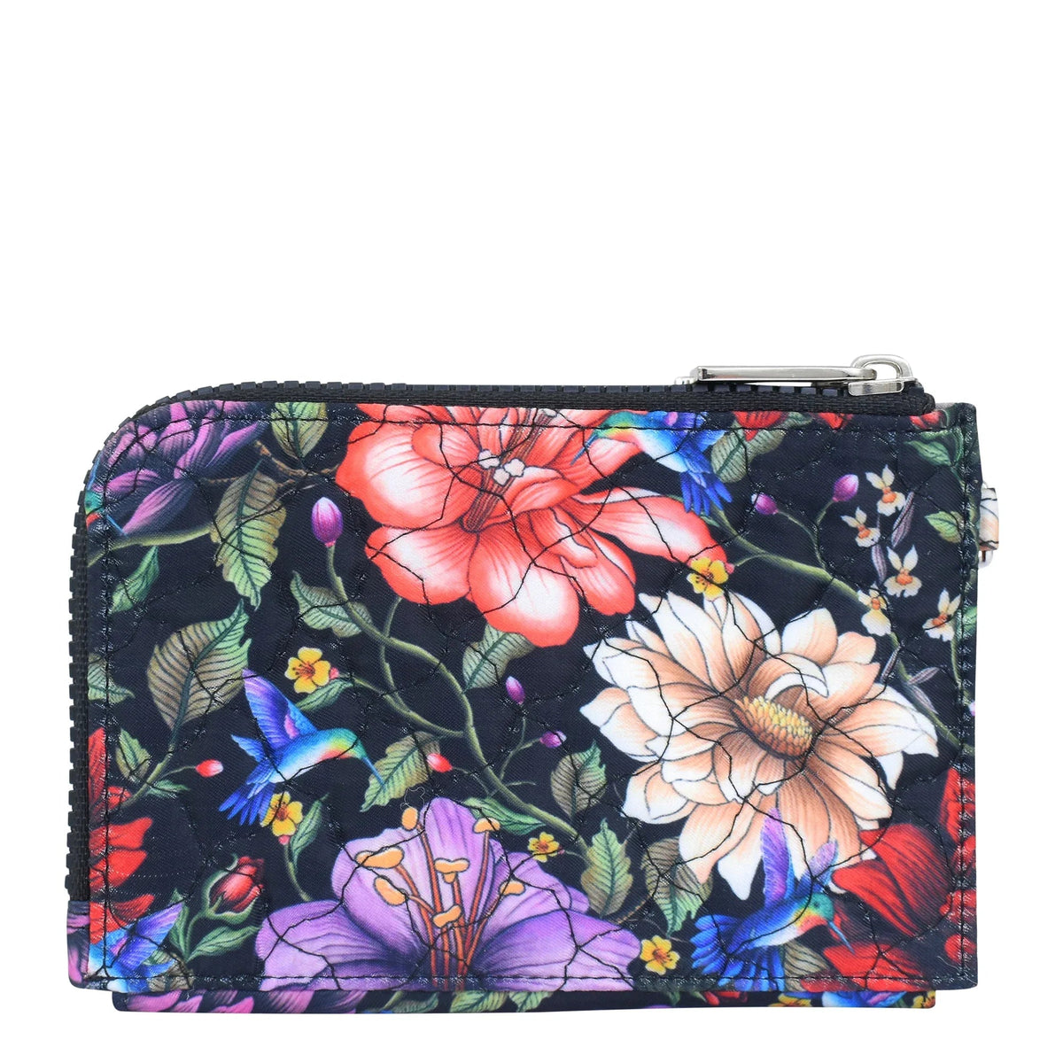 Wanderlust Quilted Fabric Double Zip Wristlet - 18003