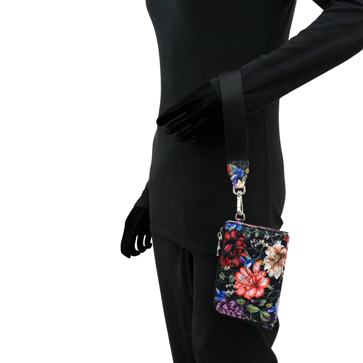Wanderlust Quilted Fabric Double Zip Wristlet - 18003