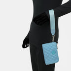 Wanderlust Quilted Fabric Double Zip Wristlet - 18003