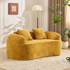Curved 2 Person Compress Sofa With Armrests