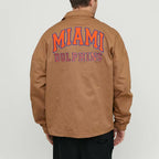 Miami Dolphins Bomber Jacket // Brown
