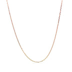 18k Rose Gold Diamond Cut Cable Link Chain (0.75 mm)