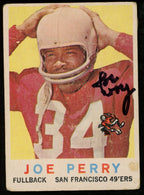 1959 TOPPS Football Card #80 Signed/Auto Joe Perry San Francisco 49'ers