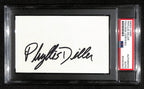 Phyllis Diller Signed 3x5 Index Card Stand-up Comedian PSA/DNA 184374
