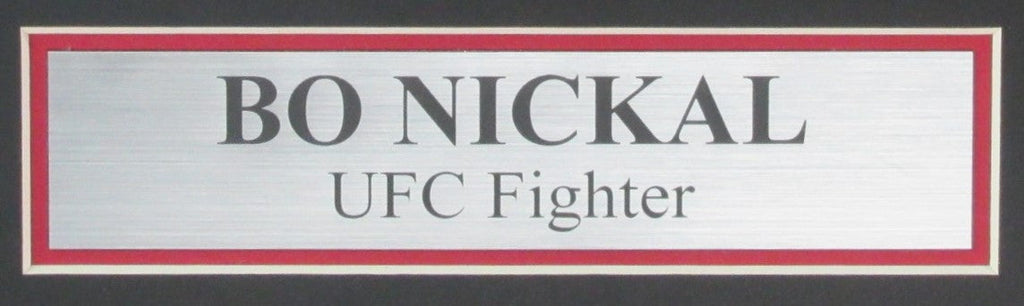 Bo Nickal Autographed UFC Fight Glove Penn State Framed JSA 183646