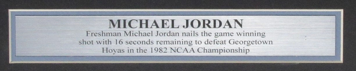 Michael Jordan 1982 THE SHOT  Unsigned 11x14 Photo UNC North Carolina Framed