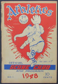 1948 Philadelphia Athletics vs New York Yankees Score Card Program Unscored  178270