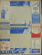 1948 Philadelphia Athletics vs New York Yankees Score Card Program Unscored  178270