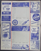 1947 Philadelphia Phillies vs Cincinnati Reds Score Card Program 178278