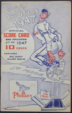1947 Philadelphia Phillies vs St. Louis Cardinals Program Score Card 178279