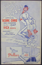 1947 Philadelphia Phillies vs St. Louis Cardinals Program Score Card 178280