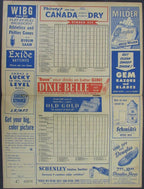 1949 Philadelphia Phillies vs Cincinnati Reds Program Score Card 178282