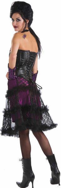 Slick and Evil Strapless Adult Faux Leather Black Corset with front Zipper