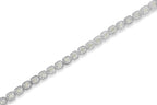 .925 Sterling Silver 1.0 Cttw Diamond Miracle-Set Square Milgrain 7" Link Tennis Bracelet (I-J Color, I3 Clarity)