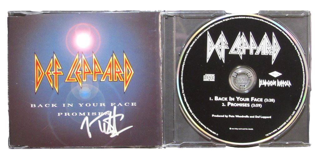 Joe Elliott Autographed CD Cover "Back In Your Face/Promises" Def Leppard JSA