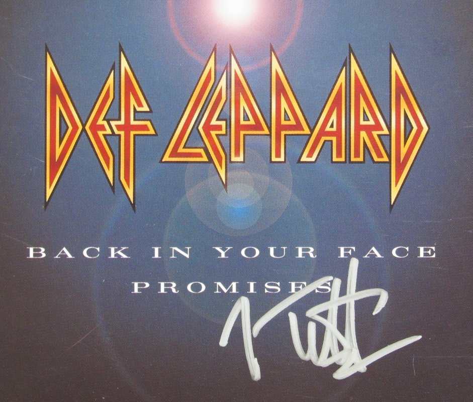 Joe Elliott Autographed CD Cover "Back In Your Face/Promises" Def Leppard JSA