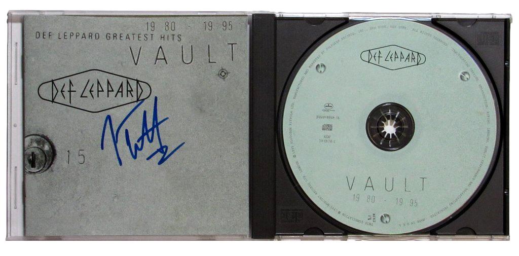 Joe Elliott Autographed CD Cover "Vault" Def Leppard JSA
