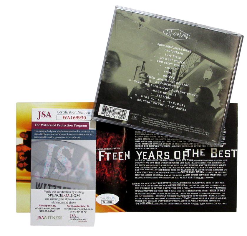 Joe Elliott Autographed CD Cover "Vault" Def Leppard JSA
