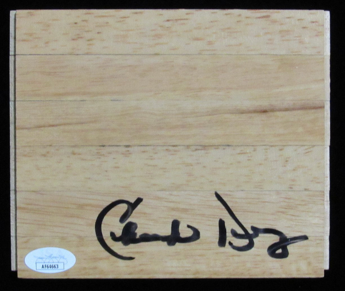 Chuck Daly Autographed 6x6 Floorboard Piece Detroit Pistons Coach JSA