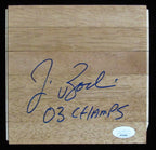 Jim Boeheim Autographed/Inscr 6x6 Floorboard Piece Syracuse Basketball JSA