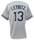 Jim Leyritz Signed/Auto New York Yankees Gray Custom Baseball Jersey JSA 161331