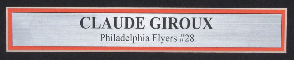 Claude Giroux Autographed 11x14 Photo Sidney Crosby Hit  Flyers Framed PSA/DNA