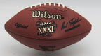 Dante Lavelli HOF Autographed/Inscribed Wilson SB XXXI Football Browns 176253