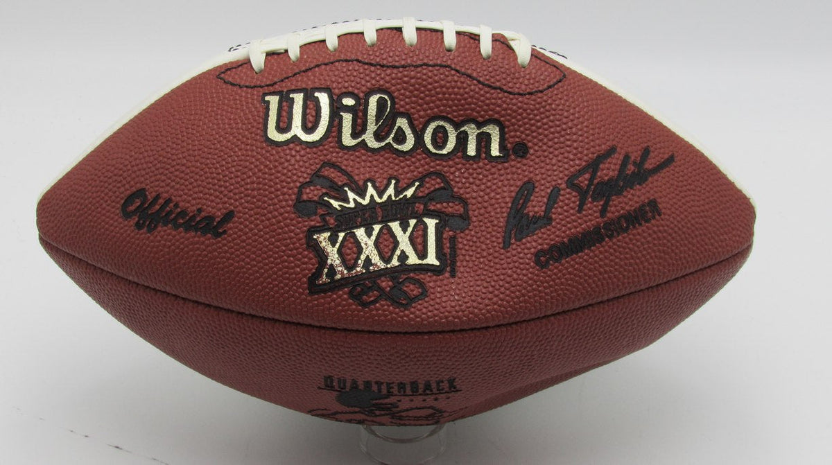 Dante Lavelli HOF Autographed/Inscribed Wilson SB XXXI Football Browns 176253