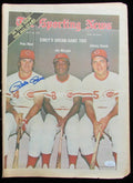 Pete Rose Autographed 1973 Sporting News Full Newspaper Reds JSA 182573