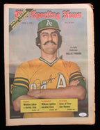 Rollie Fingers HOF Autographed 1961 Sporting News Full Newspaper A's JSA 182575