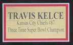 Travis Kelce Kansas City Chiefs Collage w/Laser Engraved Autograph Framed 188523