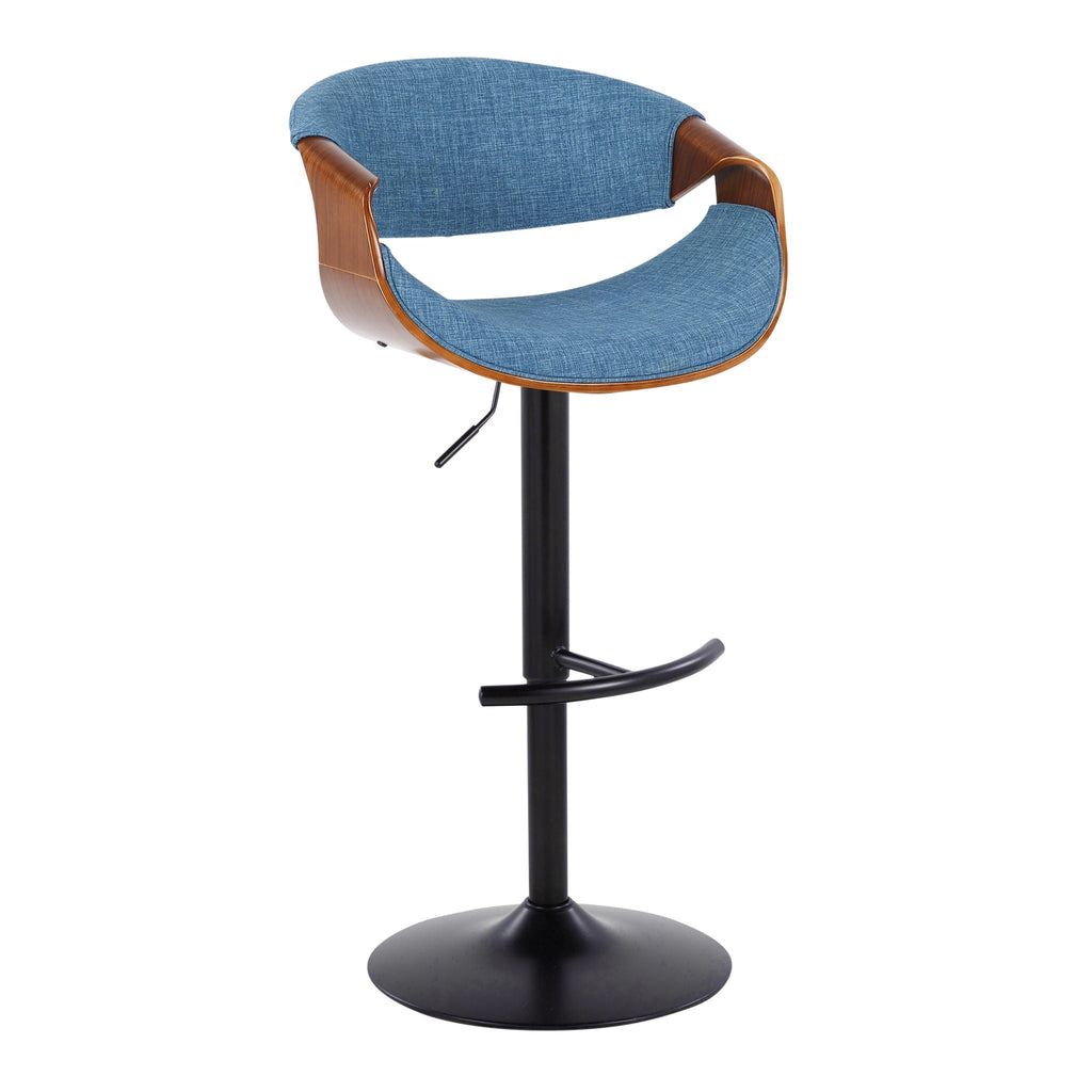 Curvo - Mid Century Modern Adjustable Barstool With Swivel (Set of 2)