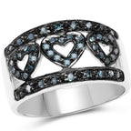 0.32 Carat Genuine Blue Diamond .925 Sterling Silver Ring