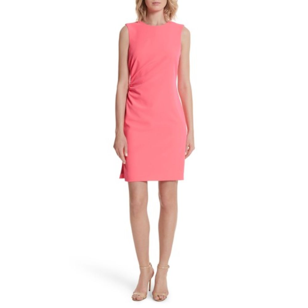 Women's Pink Milly Sherry Ruched Sheath Dress