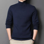 Sleek Knit Turtleneck // Blue