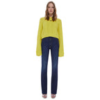 MOTHER Extended Sleeve Crop Cable Sweater
