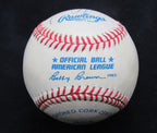 George Brett Nolan Ryan HOFers Autographed Rawlings OAL Baseball 173464